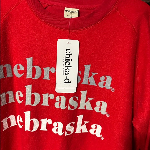 NWT! Chicka-d Nebraska Huskers Red Crewneck Sweatshirt Medium - Picture 4 of 7